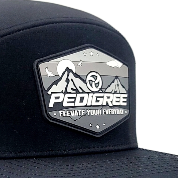 Pedigree Waterproof! 💦 6-Panel Snapback Hat with 3D PVC Patches | Black - Picture 3 of 4